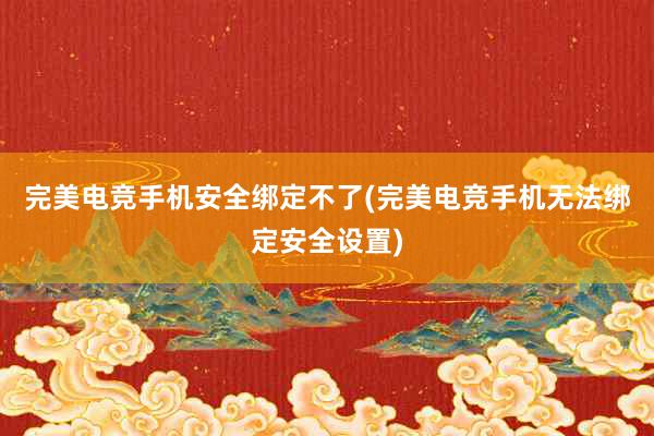 完美电竞手机安全绑定不了(完美电竞手机无法绑定安全设置)