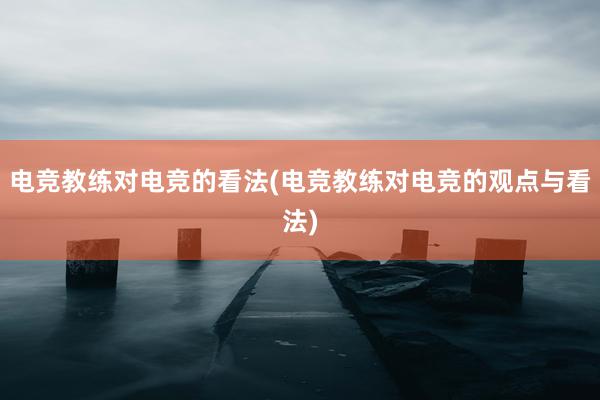 电竞教练对电竞的看法(电竞教练对电竞的观点与看法)