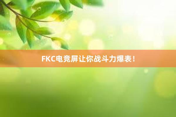 FKC电竞屏让你战斗力爆表！