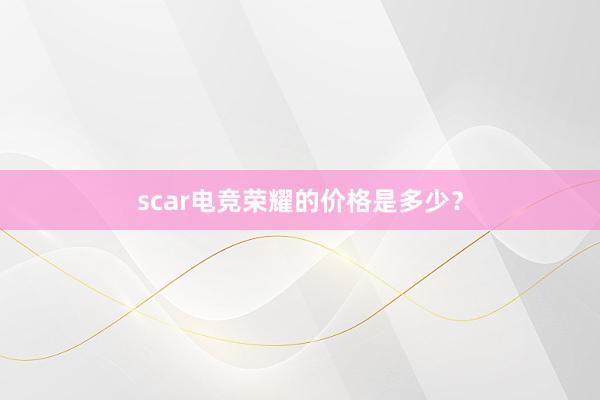 scar电竞荣耀的价格是多少？