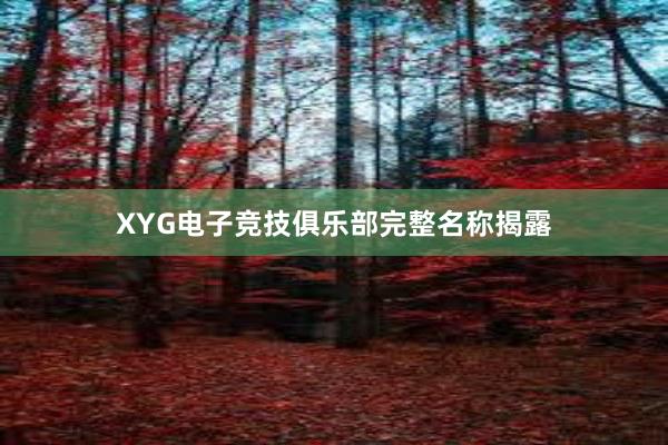 XYG电子竞技俱乐部完整名称揭露