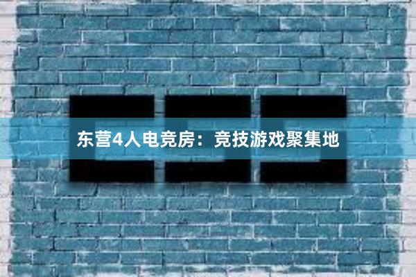 东营4人电竞房：竞技游戏聚集地