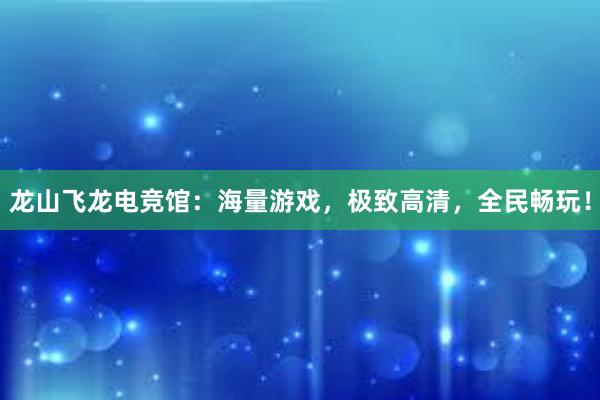 龙山飞龙电竞馆：海量游戏，极致高清，全民畅玩！